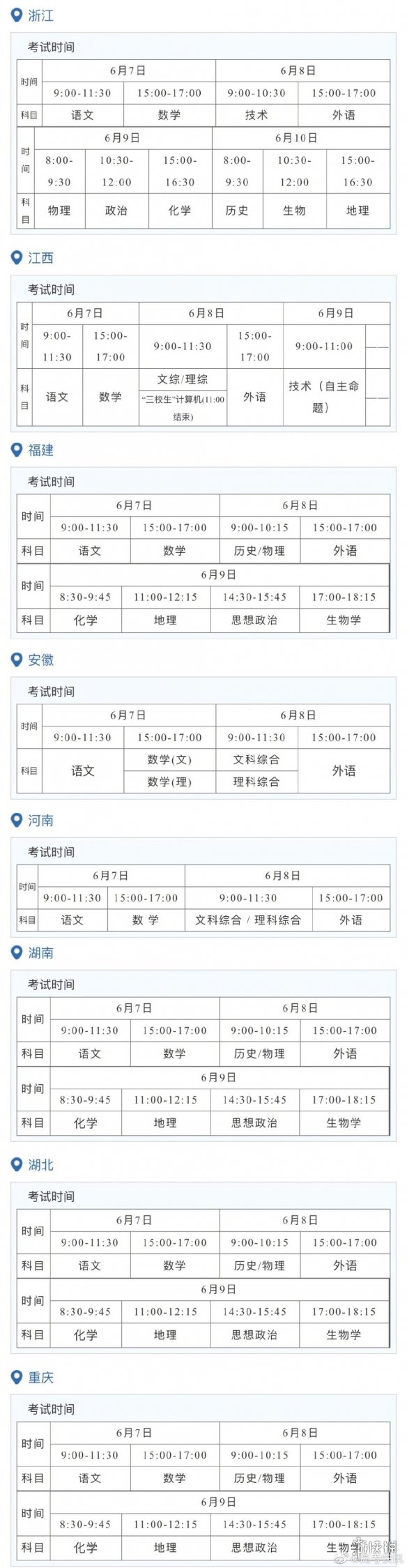 高考是几月几号 高考时间2023