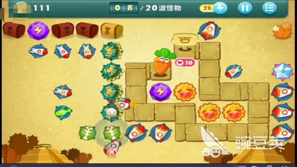 保卫萝卜挑战33攻略图解，道具互补最重要