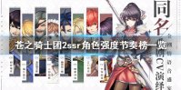 《苍之骑士团2》角色强度怎么样 苍之骑士团2ssr角色强度节奏榜一览