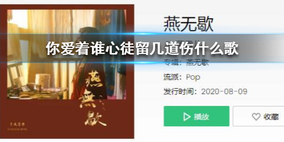 你爱着谁心徒留几道伤什么歌 你爱着谁心徒留几道伤歌词完整版