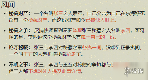 《天涯明月刀手游》先人秘藏案件破案攻略 先人秘藏案件怎么破