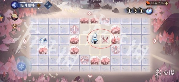 《阴阳师》松月樱林路线图 雪落樱祭樱林试炼松月怎么走