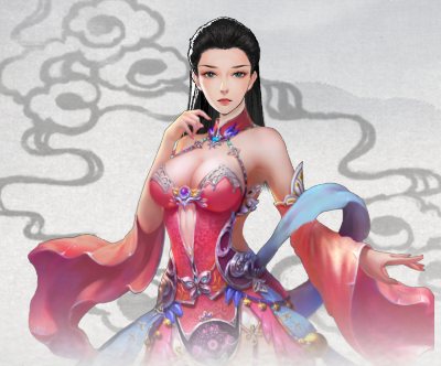 鬼谷八荒奇珍珠饰粉色广袖服饰MOD