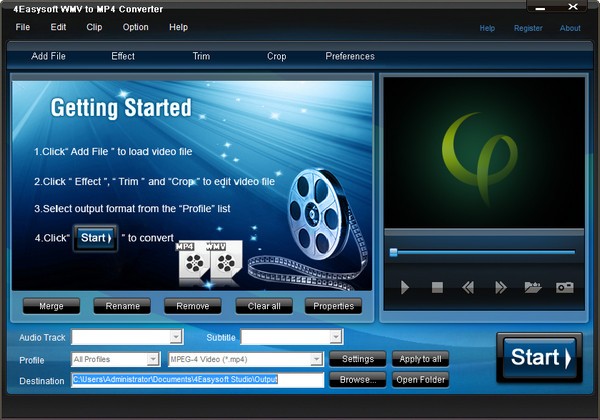 4Easysoft WMV to MP4 Converter(WMV到MP4转换器)