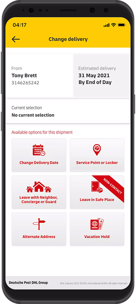 DHL国际快递app