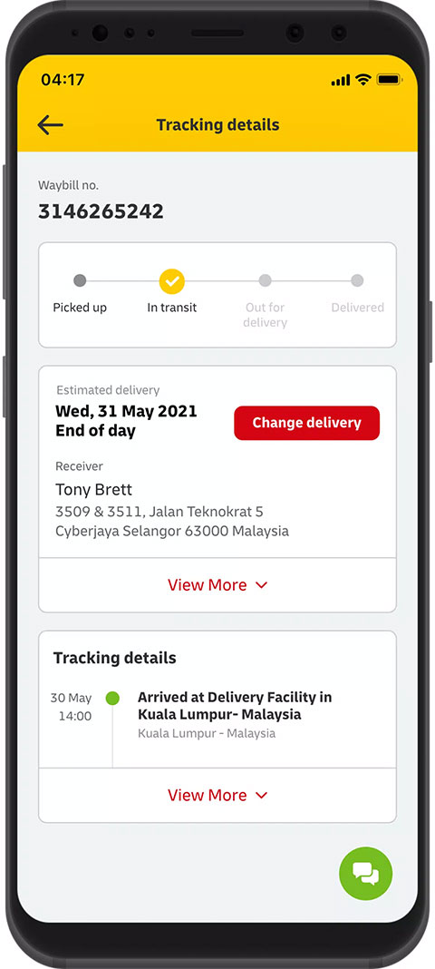 DHL国际快递app