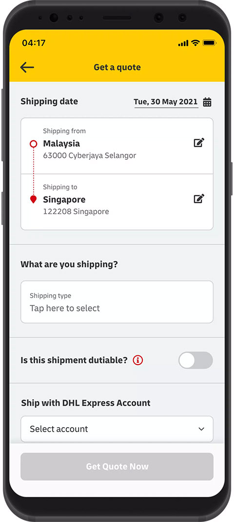 DHL国际快递app