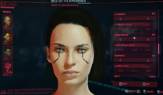 赛博朋克2077女性V的4k肤色和身体MOD