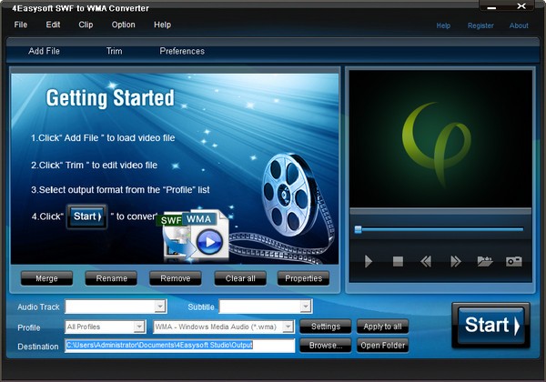4Easysoft SWF to WMA Converter(SWF至WMA转换器)