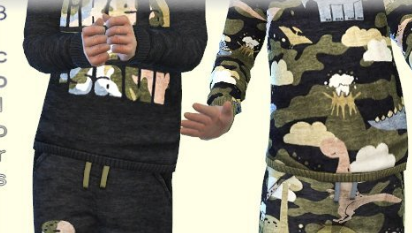 模拟人生4男童可爱恐龙服装MOD