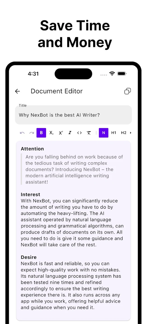 人工智能作家助手NexBot手机版
