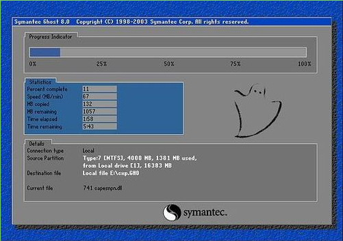 利用GHOST手动还原电脑公司win7旗舰版系统的方法步骤
