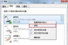 系统之家教在windows7里禁用或启用麦克风的办法