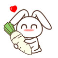 默默兔瘦腿QQ表情包