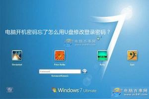 Win7系统开机密码忘了用U盘修改登录的技巧
