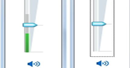win7电脑音量调节界面的绿色竖条动画不见了怎么办？
